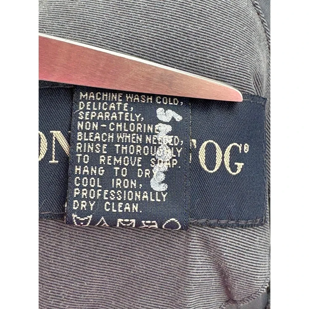 London‎ Fog Hooded Parka Jacket Gray Full Zip Drawstring Waist Large